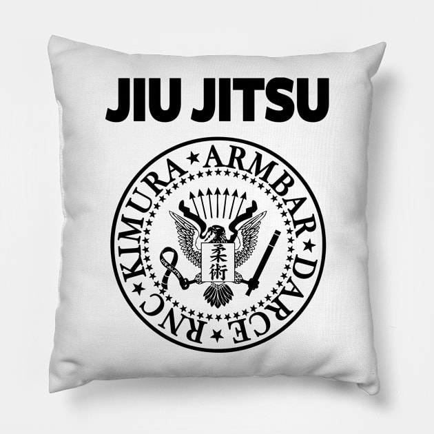 JIU JITSU - ROCK N ROLL Pillow by Tshirt Samurai