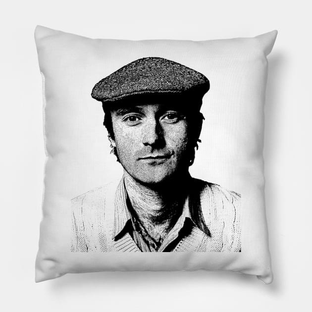 Young Phil Collins Pillow by idontwannawait