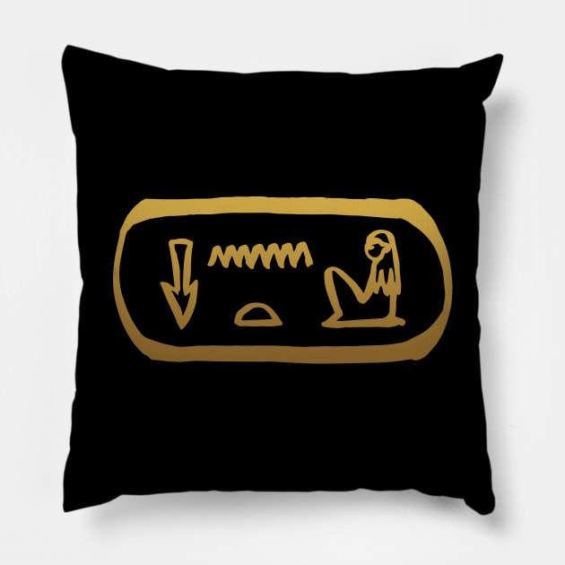 Sister in Ancient Egyptian Hieroglyphics. Pillow by hybridgothica