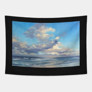 Clouds over Lake Cathie Beach Tapestry