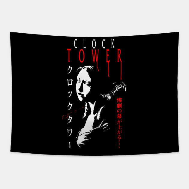 The Clock Fear v2 Tapestry by demonigote