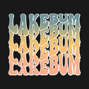 Lakebum Retro Wavy Words Lake Life T-Shirt