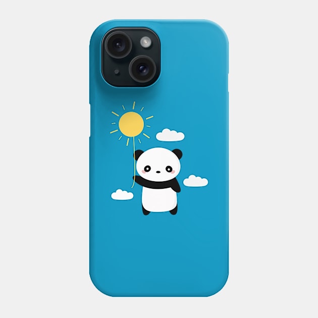 Kawaii Panda Bear T-Shirt Phone Case by happinessinatee