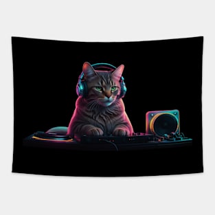 DJ Cat Party Tapestry