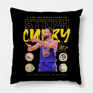 Steph Curry 4 Rings Pillow