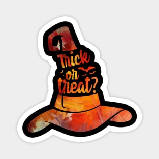 Trick or treat witch hat vintage Magnet