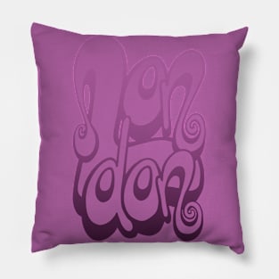 London lettering art - spring crocus pink Pillow