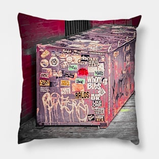 Sticker Graffiti Tag New York City Pillow