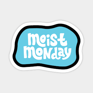 Moist Monday Logo Blue Glow Magnet