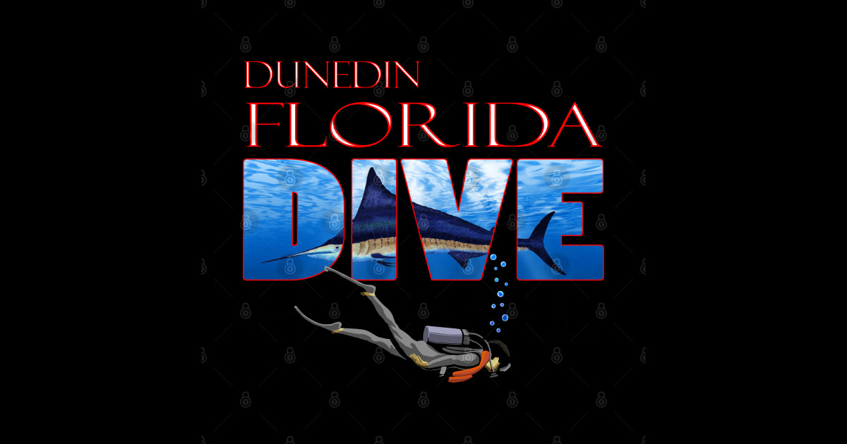 Dunedin Florida SCUBA Diver Ocean Snorkeling Dunedin Sticker