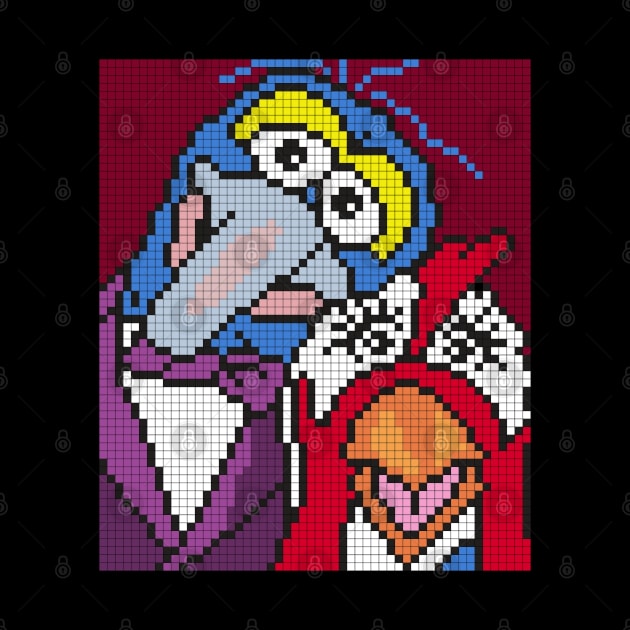 POXELART - Gonzo And Camilla The Chicken From The Muppets by JigongNumpuk