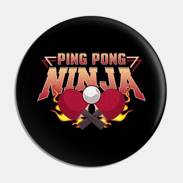 Ping Pong Ninja Table Tennis Pingpong Player Pin by theperfectpresents
