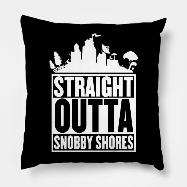 Straight Outta Snobby Shores - Battle Royale Pillow by mangobanana