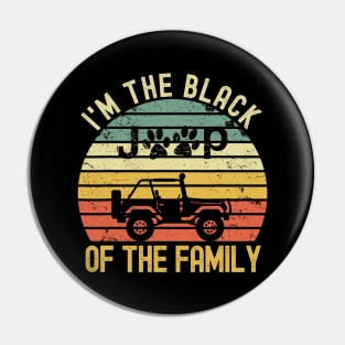I'm The Black Of The Family Jeep Vintage Jeep men/women/kid Jeep Dog Paws Pin