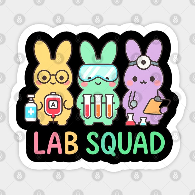 Lab Squad Bunnies Lab Team Tech Laboratory Assistant Easter T-Shirt ...