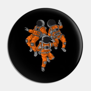 Funny Astronaut in Aktion Pin