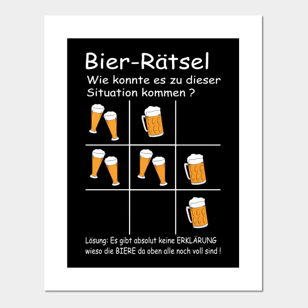 Bier Ratsel Xxo Bier Lustig Posters And Art Prints Teepublic