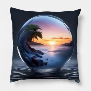 Beach inside Ball Pillow