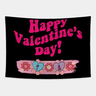 Retro Happy Valentines Day Design for Women Girls Tapestry