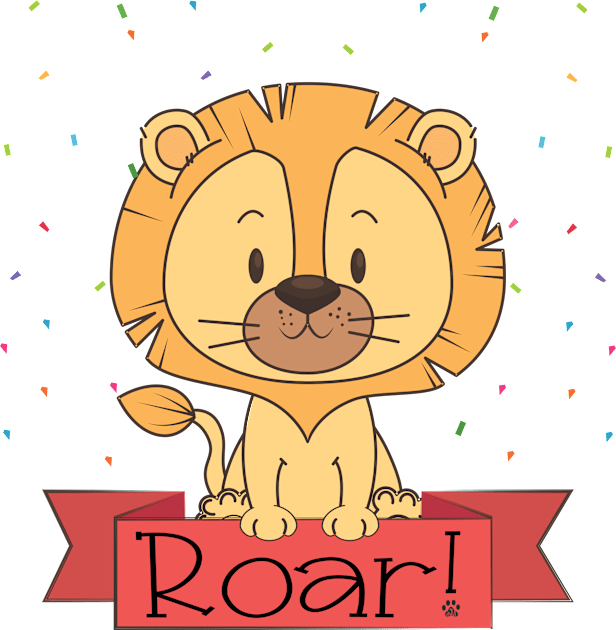 Roar!  Lion Kids T-Shirt by Mama_Baloos_Place