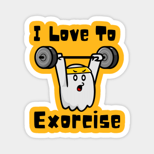 I Love To Exercise Magnet