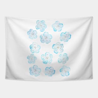 Blue Nemophila Flower pattern Tapestry