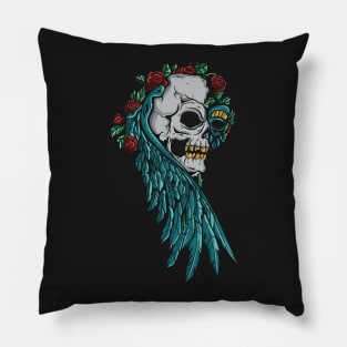 Skull with wings Pillow