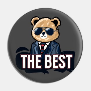 The best, Cool Bear with Sunglasses Pin