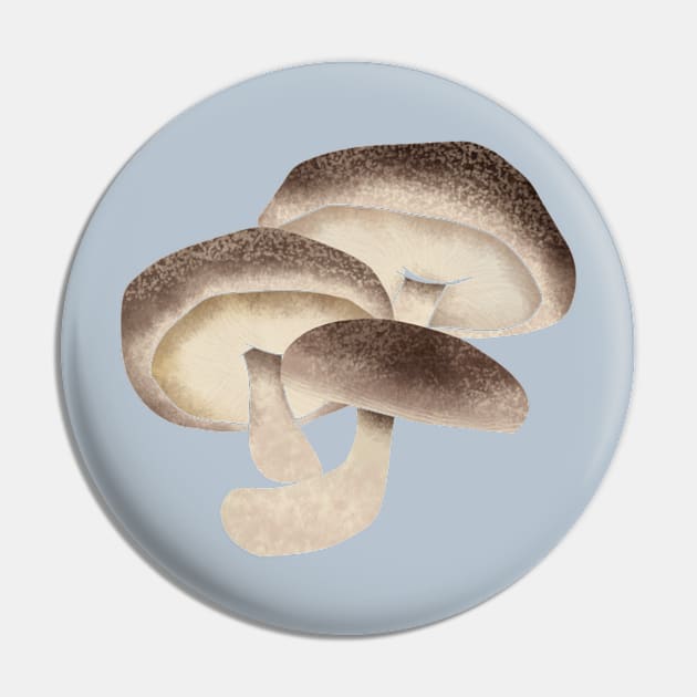 Shiitake Fungus Pin by GhostCap
