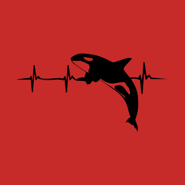 Funny Orca Heartbeat Design Killer Whale by spantshirt