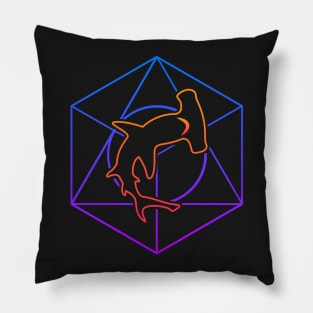 Psychedelic Sacred Geometry Hammerhead Shark Pillow