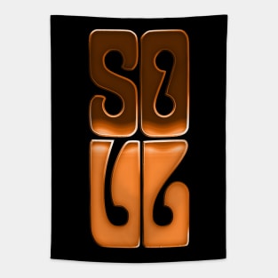 SOUL //// Retro Soul 70s Music Fan Design Tapestry