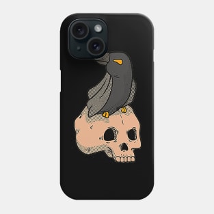 Crow on Skull Phone Case