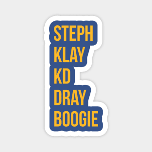 Golden State Warriors Starting 5 Steph/Klay/KD/Dray/Boogie Magnet