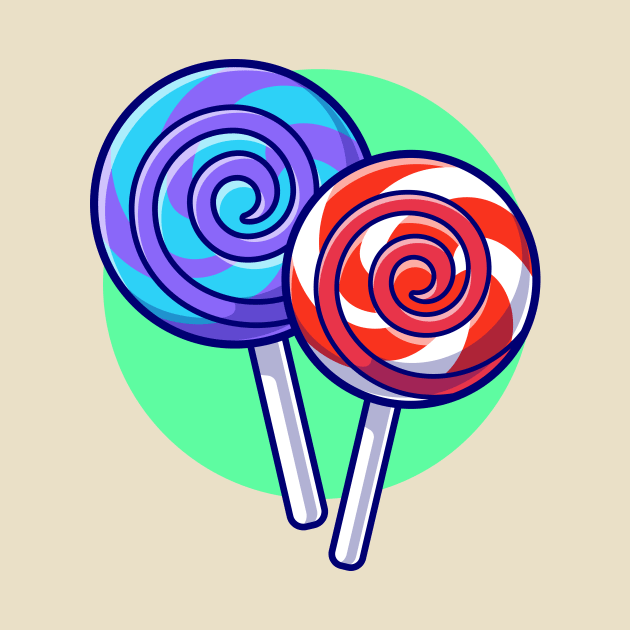 Lollipop Candy Cartoon Illustration by Catalyst Labs