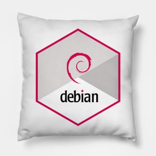 debian hexagonal Pillow