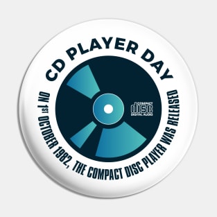 CD Player Day – October 1 Pin