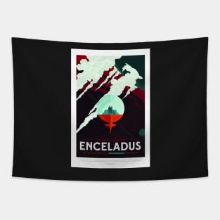 Enceladus, Travel Poster Tapestry