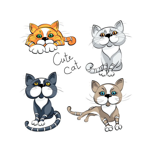 Set of cats by kavalenkava