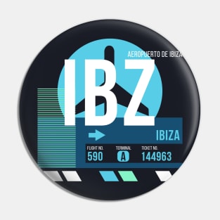 Ibiza (IBZ) Airport Code Baggage Tag A Pin