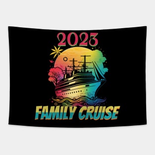 Family Cruise 2023 Family Vacation Funny Party Trip Ship Tapestry