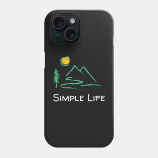 Simple Life - Crayon Landscape Phone Case