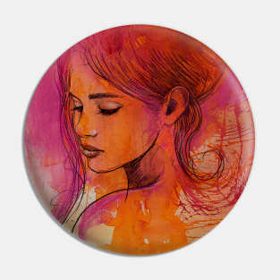 orange opaque Pin