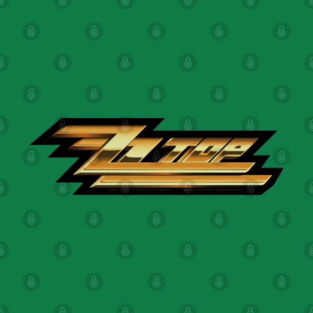 ZZ TOP Logo Gold by Mark Fabian