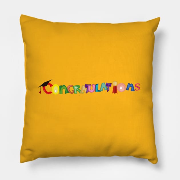 Congratulations For Graduation Pillow by Artistic Design