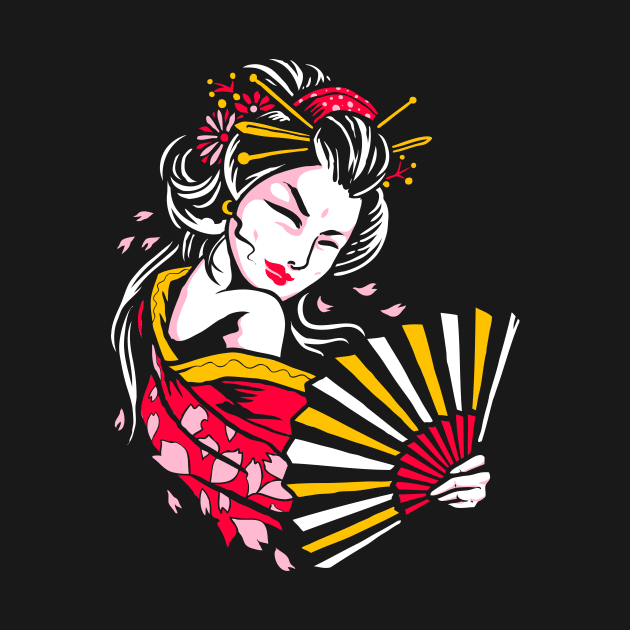 Japanese Geisha Illustration Design by AST