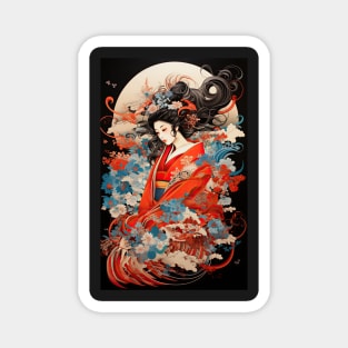 Japanese Princess Vintage Kabuki-style Art Magnet