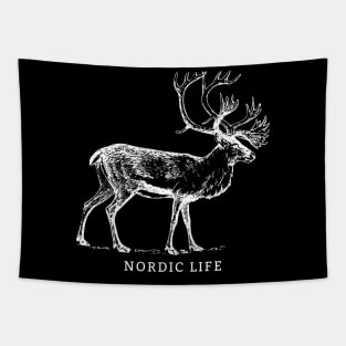 Nordic Life Reindeer Tapestry