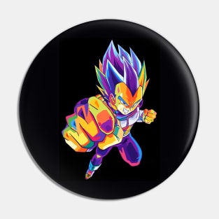 Vegeta Dragon Ball Wpap Pop Art Pin