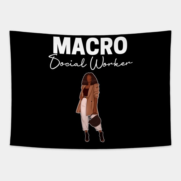 Macro Social Worker Tapestry by Chey Creates Clothes